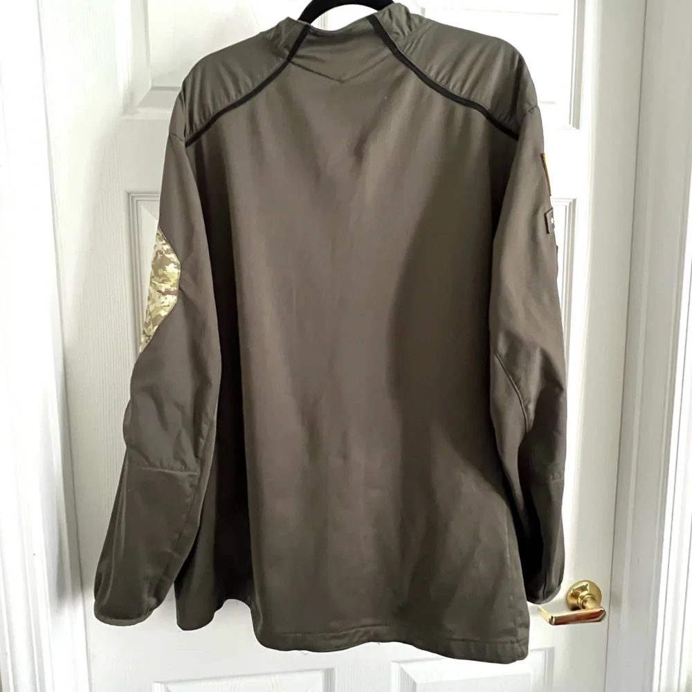 Nike Sz 2XL Salut to Service NFL SnapBack Jacket Brown Men’s 1/4 Xipper